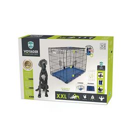 M-Pets Voyager 2 Kapılı 122x76x84 cm XXL Mavi Köpek Kafesi