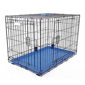 M-Pets Voyager 2 Kapılı 122x76x84 cm XXL Mavi Köpek Kafesi