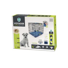M-Pets Voyager 61x46x48 cm Mavi S 2 Kapılı Köpek Kafesi