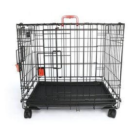 M-Pets Voyager Tekerlekli 2 Kapılı 61x46x48 cm S Siyah Köpek Kafesi