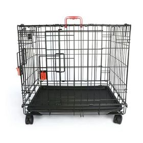 M-Pets Voyager Tekerlekli 2 Kapılı 61x46x48 cm S Siyah Köpek Kafesi