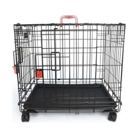M-Pets Voyager Tekerlekli 2 Kapılı 61x46x48 cm S Siyah Köpek Kafesi