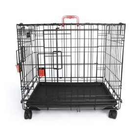 M-Pets Voyager Tekerlekli 2 Kapılı 61x46x48 cm S Siyah Köpek Kafesi
