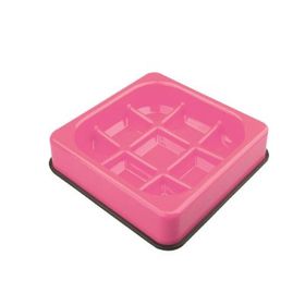 M-Pets Waffle 1500 ml Pembe Yavaş Beslenme Mama Kabı