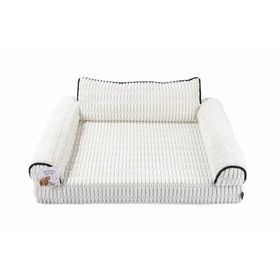 M-Pets Warm Hug 90x70x32 cm L Beyaz Kedi ve Köpekler İçin Koltuk Şeklinde Yatak