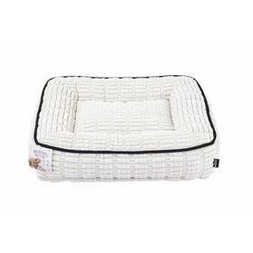 M-Pets Warm Hug M Beyaz Kedi ve Küçük Irk Köpekler İçin Kadife Yatak