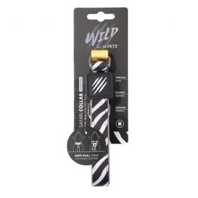 M-Pets Wild 31-40 cm M Siyah-Beyaz Köpek Boyun Tasması