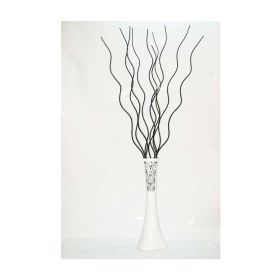 M3Decorium Desenli Beyaz 10 Adet Siyah Dal 60cm Vazo