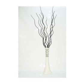 M3Decorium Desenli Krem 10 Adet Siyah Dal 60cm Vazo