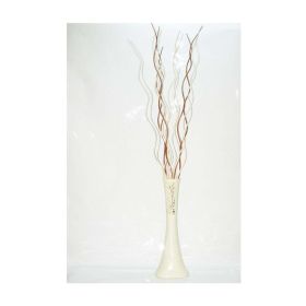 M3Decorium Desenli Krem 5 adet Krem Dal 10 Adet Kahve Dal 60cm Vazo