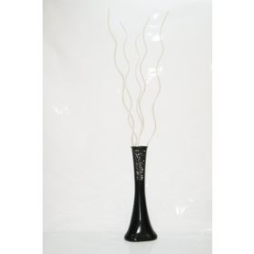 M3Decorium Desenli Krem 5 Adet Siyah Dal 60cm Vazo