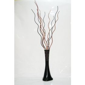 M3Decorium Desenli Siyah 5 Adet Siyah 5adet Kahve Dal 60cm Vazo