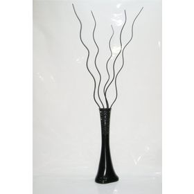 M3Decorium Desenli Siyah 5 Adet Siyah Dal 60cm Vazo