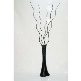 M3Decorium Desenli Siyah 5 Adet Siyah Dal 60cm Vazo