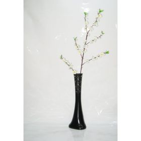 M3Decorium Desenli Siyah Beyaz Bahar Dalı 60cm Vazo