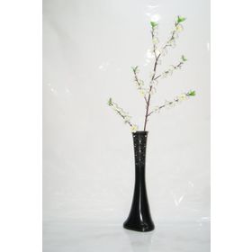 M3Decorium Desenli Siyah Beyaz Bahar Dalı 60cm Vazo