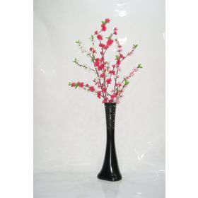 M3Decorium Desenli Siyah Üç Renk Bahar Dalı 60cm Vazo
