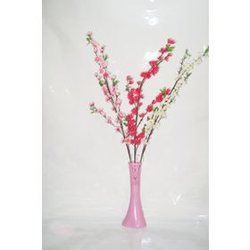 M3Decorium Pembe İşlemeli Bahar Dalları 40cm Vazo