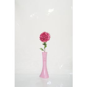 M3Decorium Pembe İşlemeli Mor Ortanca 40cm Vazo