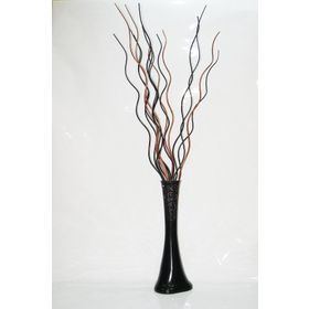 M3Decorium Siyah Desenli 10 Adet Kahve 5 Adet Siyah Dal 60cm Vazo