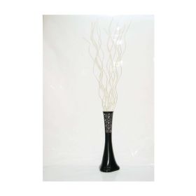 M3Decorium Siyah Desenli 15 Adet Krem Dal 60cm Vazo