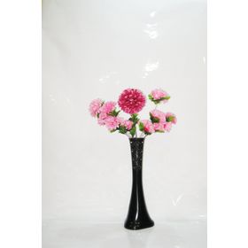 M3Decorium Siyah Desenli Çiçekler 60cm Vazo