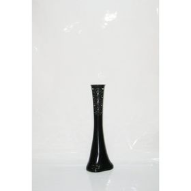 M3Decorium Siyah Desenli Fil Ayağı Uzun 60cm Vazo
