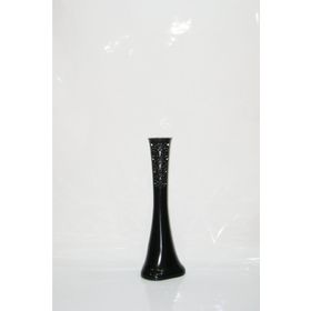 M3Decorium Siyah Desenli Fil Ayağı Uzun 60cm Vazo