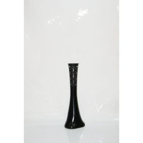 M3Decorium Siyah Desenli Fil Ayağı Uzun 60cm Vazo
