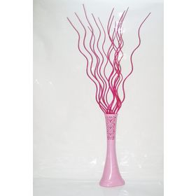 M3Decorium Uzun Pembe Desenli 15 Adet Fuşya Dal 60cm Vazo