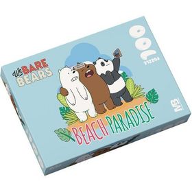 Mabbels 388937 We Bare Bears Beach Paradise 100 Parça Puzzle