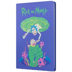 Mabbels DFT-388081 Sert Kapak Rick and Morty Mor 80 Yaprak 15x21 cm Butik Defter