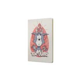Mabbels DFT-388111 Tom and Jerry Sert Kapak Butik Krem 80 Yaprak Çizgisiz 15x21 cm Not Defteri
