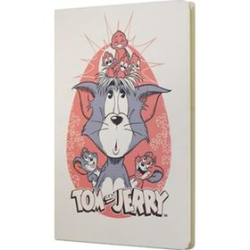 Mabbels DFT-388111 Tom and Jerry Sert Kapak Butik Krem 80 Yaprak Çizgisiz 15x21 cm Not Defteri