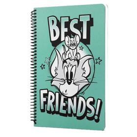 Mabbels DFT-388593 Tom and Jerry Best Friends Yeşil 80 Yaprak 17x24 cm Spiralli Defter