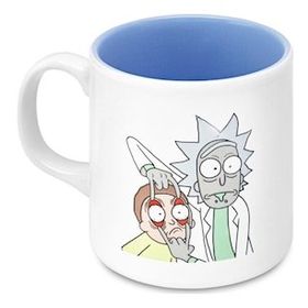 Mabbels Rick And Morty ug Dış Beyaz İç Mavi Kupa