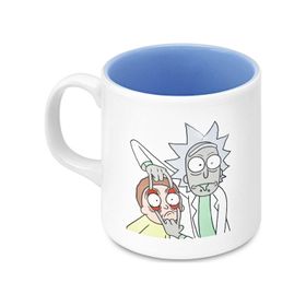 Mabbels Rick And Morty ug Dış Beyaz İç Mavi Kupa