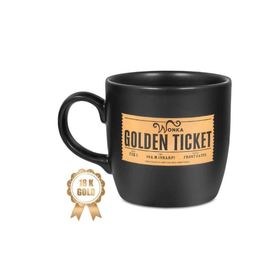 Mabbels Willy Wonka Golden Ticket Siyah Mug Kupa