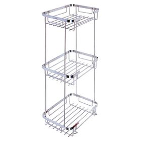 Mabello Paslanmaz Kare 22x15 cm Banyo Duş Rafı