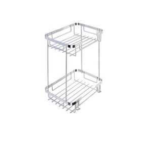 Mabello Paslanmaz Kare 22x15 cm Banyo Duş Rafı
