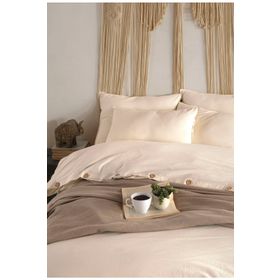Macas Home 200x220 Pure Natural Pamuklu Yıkamalı Çift Kişilik Nevresim Takımı