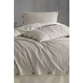 Macas Home Chance 200x220 Krem Bej Pamuk İpliği Boyalı Yıkamalı Çift Kişilik Nevresim Takımı
