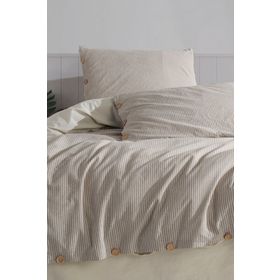 Macas Home Tezza Pamuklu İpliği Boyalı Yıkamalı Çift Kişilik Nevresim Takımı