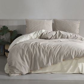 Macas Home Tezza Pamuklu İpliği Boyalı Yıkamalı Çift Kişilik Nevresim Takımı