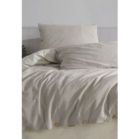Macas Home Tezza Pamuklu İpliği Boyalı Yıkamalı Tek Kişilik Nevresim Takımı
