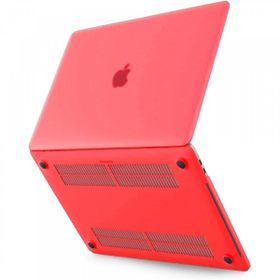 Macbook Pro 13 2021 Macbook Buzlu Kapak Kırmızı Kılıf