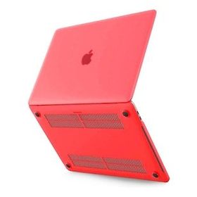 Macbook Pro 13 2021 Macbook Buzlu Kapak Kırmızı Kılıf