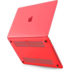 Macbook Pro 13 2021 Macbook Buzlu Kapak Kırmızı Kılıf