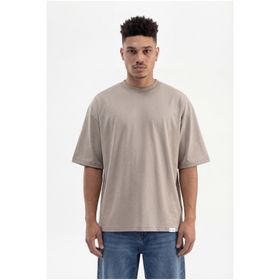 Machinist Basic Super Haki Pamuklu Oversize Erkek T-shirt