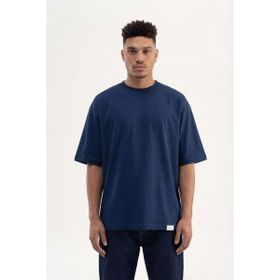 Machinist Basic Super İndigo Pamuklu Oversize Erkek T-shirt